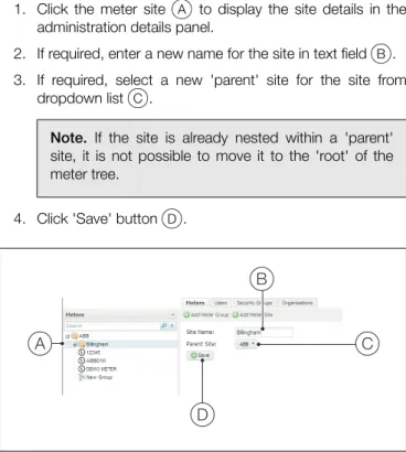 Fig. 5.7 Amending Meter SitesA