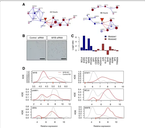 Figure 7 The integration of co-expression networks reveals MYB as a pivotal driver of monocyte differentiation