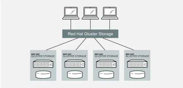 Figure 2. Red Hat Gluster Storage and the HP ProLiant SL4540 Gen8 server can be deployed to serve as a large  file and object store.