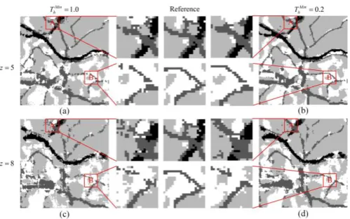 Fig. 12. Resultant fine resolution land cover maps produced by the proposed learning based SRM algorithm