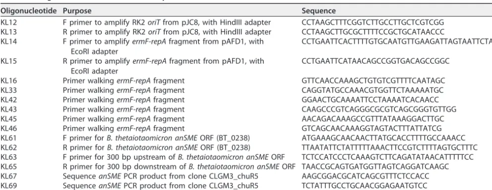 TABLE 2 Oligonucleotides used in this study