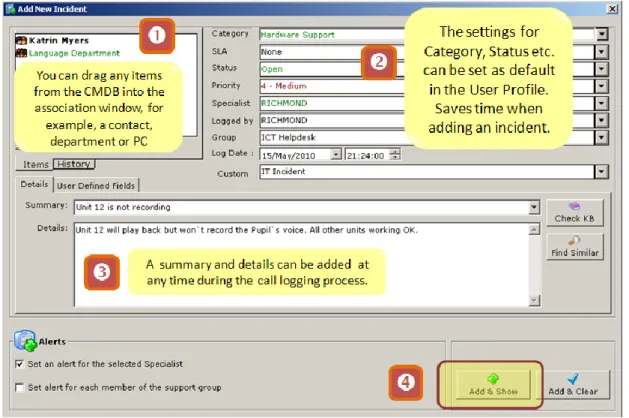 Figure 5: Adding an Incident 