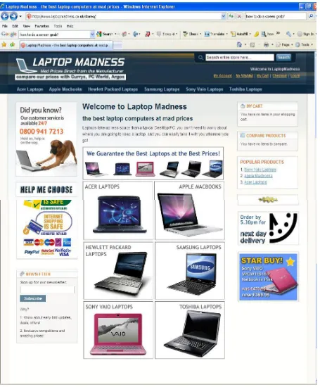 Figure 1: Illustrative Screenshot of High Interactivity and High Personalization tools used in the study  