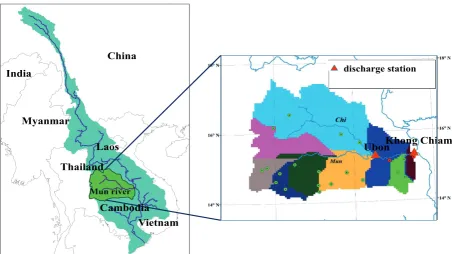 Fig. 1 Map of the Mun River basin. 