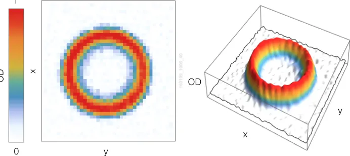 Figure 2. Experimental realisation of a ring-shaped TAAP waveguide (with Rubidium atoms in theradius of the ring iss = 0, δ = 0) |2, +2⟩ state