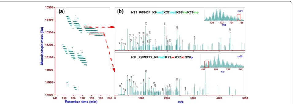 Figure 5 Representative isoforms with PTMs beyond the N-terminal tail and with phosphorylation