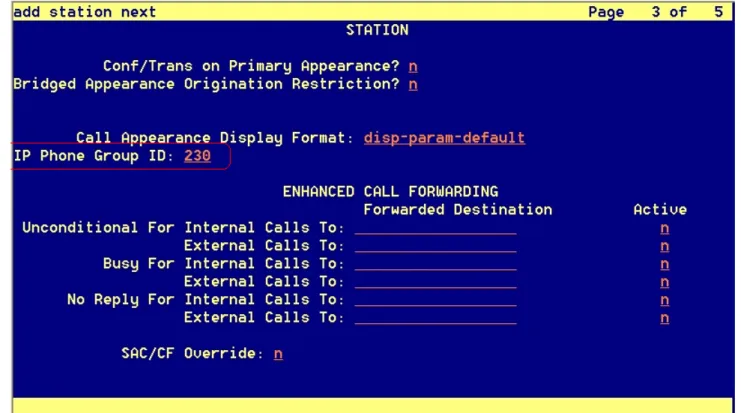 Figure 2 IP Phone Group ID 