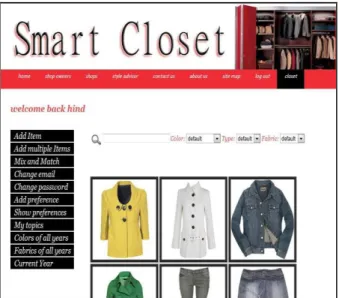 Figure 1.   Example of a virtual closet 