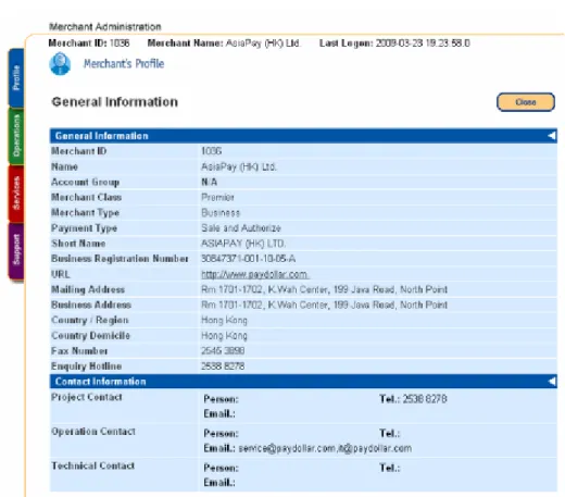 Figure 4: General Information Screen 