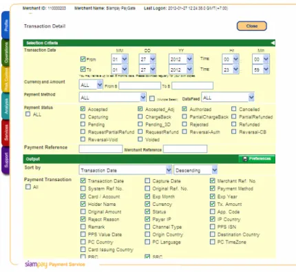 Figure 9: Transaction Detail screen 