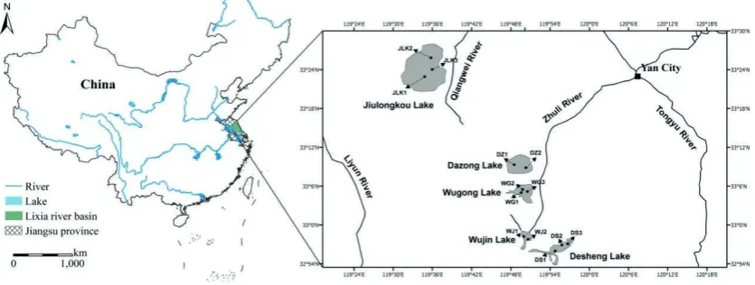 Fig. 1 The map of sampling sites. 