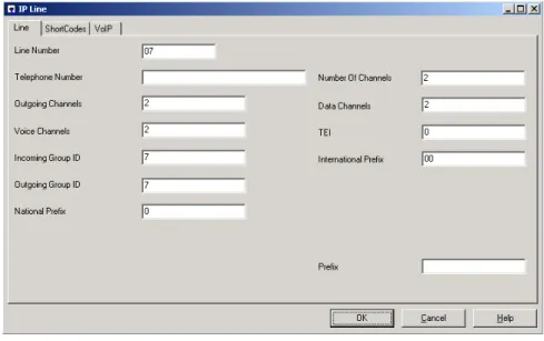 Figure 12: IP Line – Line Tab 