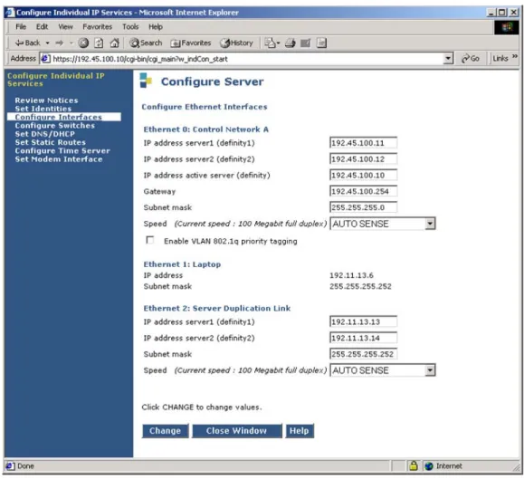 Figure 2: Avaya S8700 Media Server – Configure Server Form 