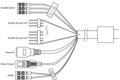 Figure 1-1 Cables of Network Speed Dome 