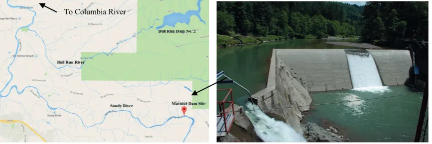 Fig. 1 Sandy River basin and Marmot Dam before removal (Keller 2010).  