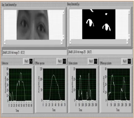 Figure 2. Unfix or variable region of interest with the extracted image in grayscale, binarization, offline column arrays and online row arrays