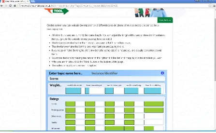 Figure 2: Weighting of attributes 