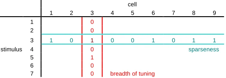 Table 2. Sparseness vs. breadth of tuning 