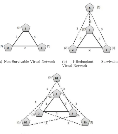 Figure 2.2: Survivable Virual Network Redesign Schemes