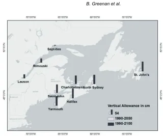 Table 1 Summary of beginning year when tide-gauge stations were implemented, record length used for the extreme value analysis, location and scale parameters of the Gumbel distribution, and 50-year return level