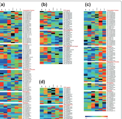 Figure 5 Correlation of expression of miRNAs and their targets. (a) Pollen-enriched miRNAs negatively associated with their targets