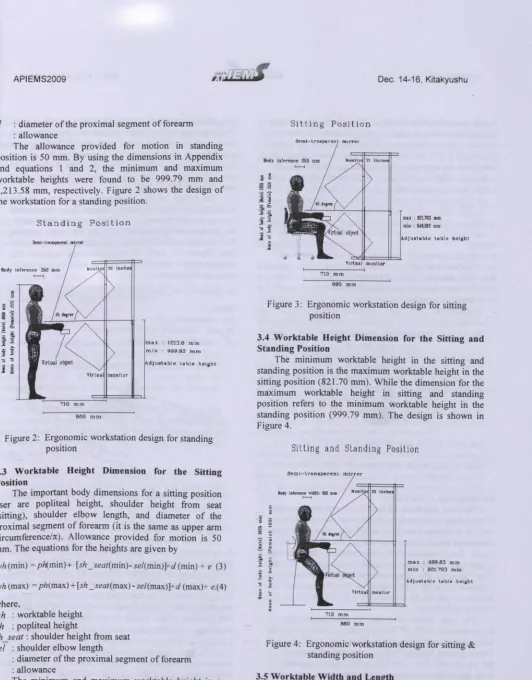 Figure 3: Ergonomic workstation design for sittingposition