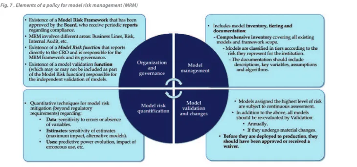 Fig. 7 . Elements of a policy for model risk management (MRM)