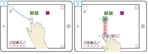 Fig. 2. Creating (1) and modifying (2) tokens in Construct-A-Vis.