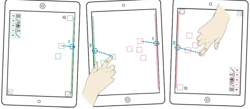Fig. 4. Tokens are shared by transferring across color-coded lines.