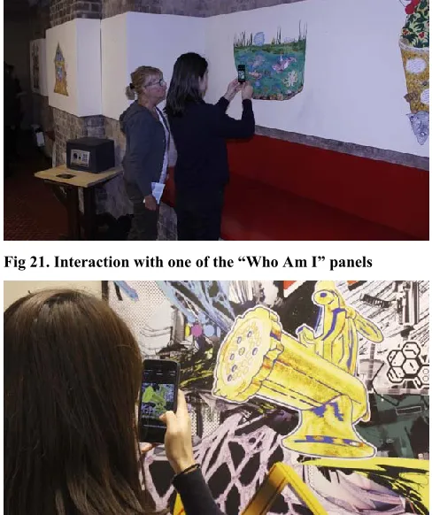 Fig 20. Participants interacting with the “Stalker” piece 