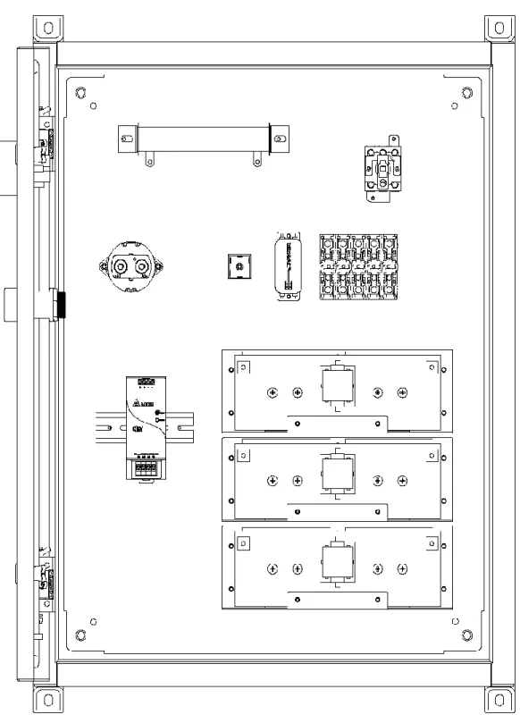 Figure 3-4: S3534EC Drive Ride-Thru System in E63 Cabinet Internal Layout 