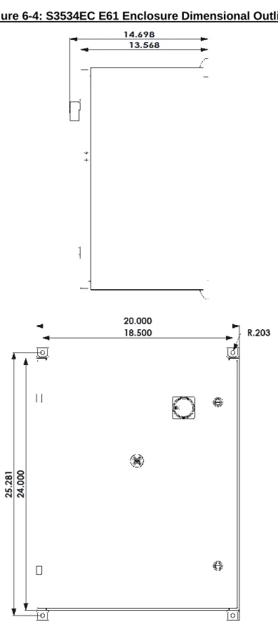 Figure 6-4: S3534EC E61 Enclosure Dimensional Outline 