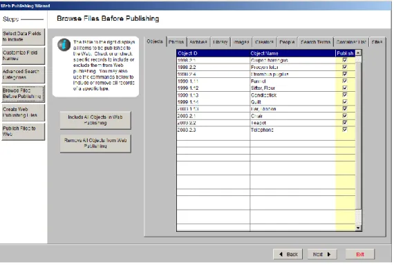 Figure 8: Browse Files Before Publishing 