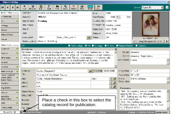 Figure 1: Include in Web Export Check Box 
