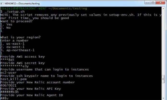 Figure 2: Script for Environment setup 