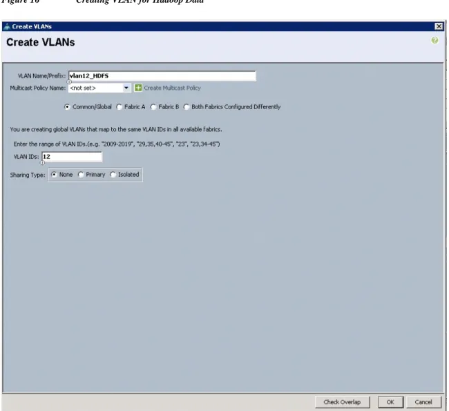 Figure 16 Creating VLAN for Hadoop Data