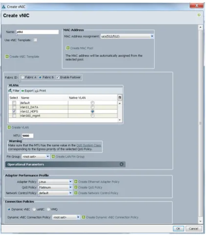 Figure 35 Configuring vNIC eth1