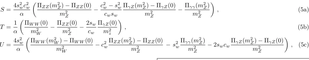 FIG. 1:One-loop and leading 1/M 4 contribution to thevector V=γ, W ±, Z polarization functions Πµν(q2)=Π(q2)gµν + 