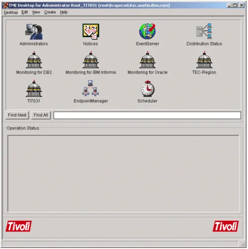 Figure 2-4   Tivoli Desktop with IBM Tivoli Monitoring for Databases