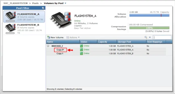 Figure 2-8   Checking the primary copy of a mirrored volume in the SVC GUI