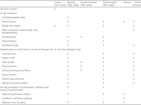 Table 2 Evaluation protocol scheme