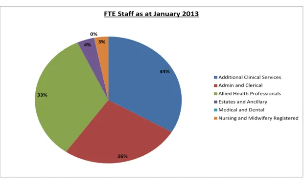 Figure 1 Full Time Equivalent Welsh Ambulance Services NHS Trust Staff (Source: WAST)
