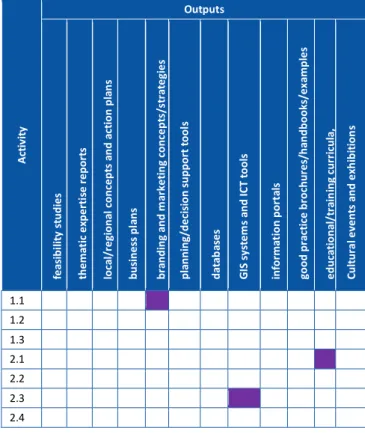 Table 12. The most common outputs of the projects led by the Lithuanian  Beneficiaries