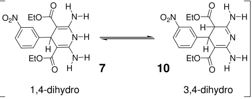 Figure 1.9 7 can convert between two tautomeric forms; 1,4-dihydro, DDD, and its unwanted 3,4-dihydro state, 10
