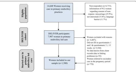 Fig. 1 Eligible population, DELIVER cohort and study population