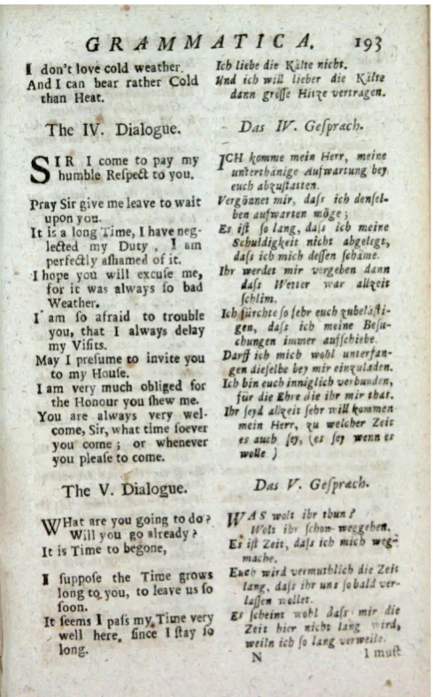 Fig. 2: König’s A Royal Compleat Grammar (1715), 193. By kind permission of Trinity College, Dublin