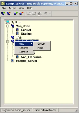 Figure 6: Managing the Hosts Tree  