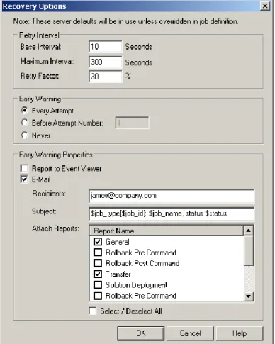 Figure 11: Recovery Options 