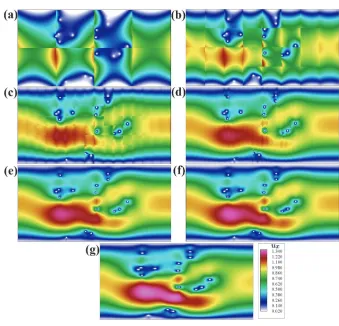 Fig. 6. The computational domains with arbitrarily placed obstacles for the open-channel ﬂow 