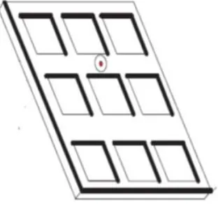 Fig. 11. Two-dimensional mushrooms like EBG surfaces (a) Top view (b) side view. 